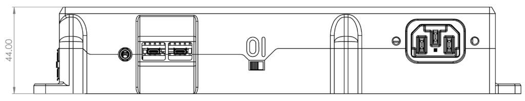 BD1 Dynamometer Controller technical drawing back