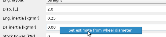 Drivetrain inertia wizard