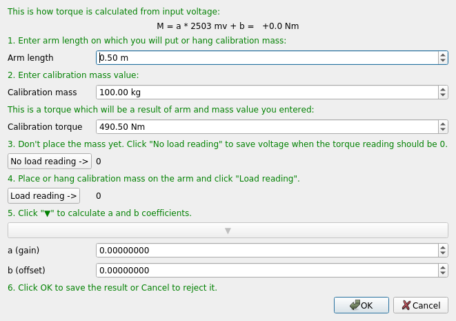 load cell calibration wizard