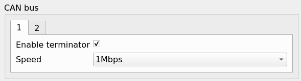 Dyno controller CAN channel settings